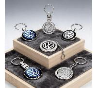 Porte-clés en métal exclusif pour Lavida, Scirocco, Magotan, Passat, CC, Tiguan L, Lamando, Tayron, série ID. Ce pendentif de porte-clés en métal unisexe présente un design de logo de voiture incrusté