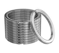 Porte-clés en métal grand fendu plat divisé en vrac ronds et résistants robuste pour voiture trousseau de clés maison bureau porte-cordons par Silipac