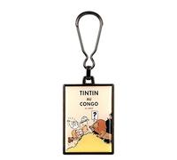 Porte-clés en métal Les Aventures de Tintin (Tintin au Congo, colorisé)