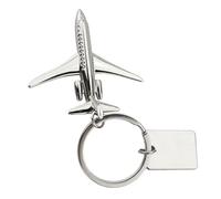 Porte-clés en métal modèle aérien - 5,2 cm portable et élégant | Porte-clés multifonction en forme d'avion en argent, porte-clés créatif et unique pour sac de voyage