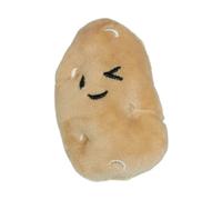 Porte-clés en peluche à double usage en forme de pomme de terre et broche de revers pour sac à dos pour femme, 8*5CM, Tissu, Pas de pierre précieuse