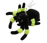 Porte-clés en Peluche araignée - Pendentif Mignon et Amusant en Peluche en Forme d'araignée Douce pour Sacs et clés ; décoration Amusante pour, Hommes, Femmes, Vert, 18 * 18cm