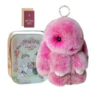 Porte-clés En Peluche B-Unny, Un Compagnon Idéal Au Quotidien, 15 Cm, Pendentif En Peluche Douce, Adorable Porte-clés Lapin, Avec Carte Et Coffret. Un Cadeau Attentionné Pour Filles, Femmes Et