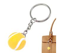 Porte-clés En Peluche Balle De Tennis - Mini Porte De Sport Doux, Cadeau -clés Pelucheux Et Vibrant | Adorable Breloque De Sac Pour Les Amateurs De Tennis, Jouet De Motivation Scolaire, Déco