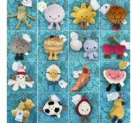 Porte-clés en peluche ballon de golf, Porte-clés méduse, Jouet en peluche macaron, Cerise, Breloque de sac en peluche nuage de tempête noir JC Green Macarons