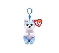 Ty – Porte-clés en peluche – Beanie Bellies Clip Thunder Le Husky – Bleu