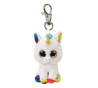 Ty - Porte-clés en peluche Beanie Boo's - Pixy la Licorne - Clip 8,5 cm - Blanc