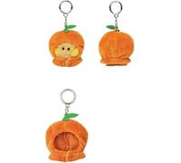 Porte-clés en Peluche BTS BT21 Porte-clés Bébé Fruit Cartoon Porte-clés Dessin Animé Sac à Dos Téléphone Pendentif Porte-clés pour Kpop Fans Enfants (Shooky)