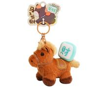 Porte-clés en peluche cheval - Nouvel An chinois à collectionner rouge, porte-clés cheval doux pour et adultes | pour lesx amoureux, la famille, less amis, leys garçons, filles, femmes.