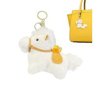 Porte-clés en Peluche De Cheval - Rouge du Nouvel an Chinois À Collectionner, Porte-clés De Cheval en Peluche Douce Et Mignonne, Charmant Accessoire Animal pour lesEnfants, lesAdultes