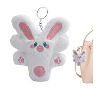 Porte-clés en peluche de lapin - Porte-clés en peluche - Sac en peluche - Porte-monnaie - Pendentif de sac à main - Créatif et unique, Blanc., Siehe Beschreibung