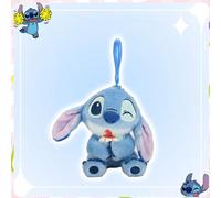 Porte-clés en peluche de Stitch de Disney serrant un noix de coco. Parfait comme cadeau ludique et tropical pour les fans de Disney lors d'anniversaires, de fêtes ou comme surprise joyeuse "juste comm