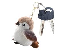 Porte-clés En Peluche D'oiseau, Pendentif Moineau, Jouet D'oiseau, Accessoire Réaliste Mignon Pour Sacs D'école, Sacs À Dos De Voiture, Sac OPP Unique Répétant Qui Imite Les Mots Et Les Chants - Recha