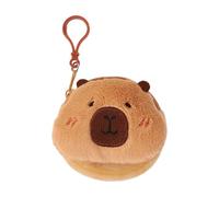 Porte-clés en peluche douce Kawaii Capybara - Mini pendentif en forme d'animal en peluche, sac à dos à suspendre, pochette compacte pour pièces de monnaie, porte-monnaie, étui de rangement pour c