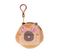 Porte-clés en Peluche Douce Kawaii Capybara - Mini Pendentif en Forme d'animal en Peluche, Sac à Dos à Suspendre, Pochette compacte pour pièces de Monnaie, Porte-Monnaie, étui de Rangement pour c