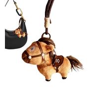 Porte-clés en Peluche en Forme de Cheval - Pendentif à Collectionner Rouge du Nouvel an Chinois - Jouet poupées pour - Porte-clés en Forme de Cheval en Peluche | pour Famille Amis, Hommes
