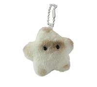Porte-clés en peluche étoile Capybara - Porte-clés en fourrure étoile, pendentif en peluche étoile douce, idéal pour les femmes et les filles | Mignon kewai Squeak Happy Star Porte-clés en peluche po