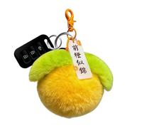 Porte-clés en Peluche - Forme d'orange Nomade et Douce - Pendentif pour Sac à Dos, Sac à Main - pour Intérieur Extérieur Voyage École Loisirs Fille Garçon Adulte Femme Amie