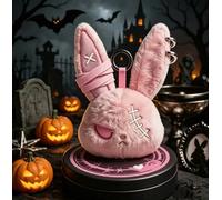 Porte-clés en peluche Lapin Gothique Halloween avec Bandage, Breloque de Sac, Pendentif pour Clés, Ornement de Sac de Voiture, Cadeau 1
