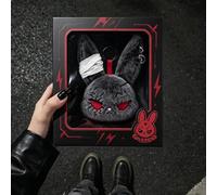 Porte-clés en peluche Lapin Gothique Tendance avec Bandage, Breloque de Sac, Pendentif Kawaii pour Sac et Voiture, Cadeau 5pcs