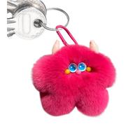 Porte-clés en peluche mignon, breloque en fourrure de lapin Rex, pendentif doux, porte-clés Animal à la mode, décoration de sac créative | Adorable accessoire pour à main, portefeuille, sac à dos,
