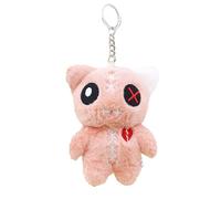 Porte-clés en peluche pour chat, porte-clés en peluche pour animaux - Pendentif gothique Alien Big Eyed Cat,Pendentif de sac à dos en peluche, jouet mignon, porte-clés de voiture en peluche pour petit