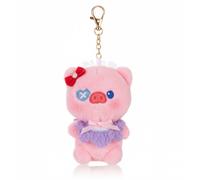 Porte-clés en peluche QD SD Maid, animal, rose, 12 cm