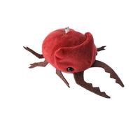 Porte-clés en peluche Scarabée - d'insectes Miniature, Jouet d'insectes Rhinocéros | Modèle Animal En Peluche En Coton PP Doux Accessoire Pendentif Décoratif Ornement, rouge, Reportez-vous à la