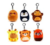 Porte-clés en peluche Squidglys - Adoramals Zoo, multicolore, Medium