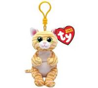 Ty Porte-clés en peluche Beanie Bellies Mango le Chaton - Yeux verts, paillettes, 12 cm