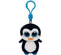 Porte-clés en peluche Ty Beanie Boo's Clip Waddles Le pinguin Multicolore G