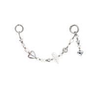 Porte-clés en perles multicolores légères de 4 mm en verre et 6 mm - Perles acryliques en alliage - Décoration de sac pour téléphone - Accessoire pour étui de téléphone, a, taille unique