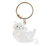 Porte-clés En Poils De Chat - Pendentif Bouteille De Rangement Transparente | Porte-clés pour poils de chat | Pour Hommes Collection De Vacances Portefeuille Cartable Sac À Main Sac À Dos Porte-Monnai