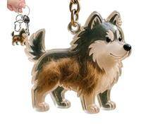 Porte-clés en poils de chien - Porte-clés souvenir en forme de poils d'animaux | Pendentif conteneur de rangement pour filles, garçons, hommes, femmes, fans de sac à main, C, Refer to description