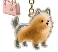 Porte-clés en poils de chien | Souvenir des cendres d'animaux - Récipient de rangement pour filles, hommes, femmes, fans de sacs à main, Siehe Beschreibung, contreplaqué, Voir description
