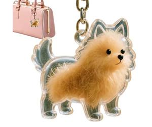 Porte-clés en poils de chien | Souvenir des cendres d'animaux - Récipient de rangement pour filles, hommes, femmes, fans de sacs à main, Siehe Beschreibung, contreplaqué, Voir description