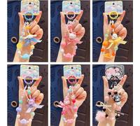 Porte-clés en PVC véritable avec personnages Sanrio, petit pendentif pour clés de voiture, sangle de téléphone, cadeaux DIY, souvenirs pour anniversaire et fête du Nouvel An. 1