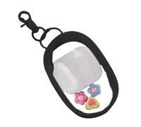 Porte-clés en Sac Transparent - chaîne de Portefeuille en PVC Transparent, Sac pour écouteurs | Caspa pour Porte-Monnaie en espèces épaisse, Mini Sac à Fermeture éclair Entre, Noir, riferimento