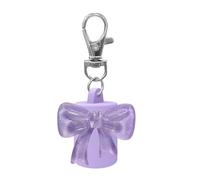 Porte-clés en silicone anti-déversement pour gloss à lèvres portable avec accès rapide - Bouteille de voyage rechargeable, violet