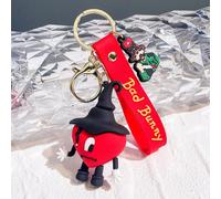 Porte-Clés En Silicone Bad Bunny Pour Hommes Et Femmes,Porte-Clés Coeur Rouge,Accessoires De Sac À Dos,Pendentif De Voiture,Bijoux,Cadeau - Type Bad Bunny