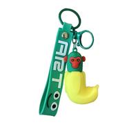 Porte-clés en Silicone de la Série Italian Brainrot, Figurines TungTungTungSahur, Tralalero Tralala, Shimpanzinni Bananini, Porte-clés Animaux Drôle, Pendentif pour Sac à Dos, Cadeau (F)
