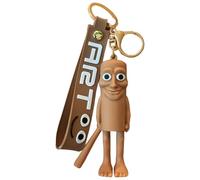 Porte-clés en Silicone de la Série Italian Brainrot, Figurines TungTungTungSahur, Tralalero Tralala, Shimpanzinni Bananini, Porte-clés Animaux Drôle, Pendentif pour Sac à Dos, Cadeau (A)