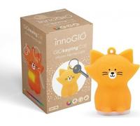 Porte-clés en silicone lumineux Chat - orange