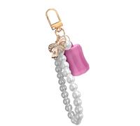 Porte-clés en silicone pour activités de plein air et trajets - Pas besoin d'outil - Utilisation multiscénario - Support de baume à lèvres en laiton et silicone