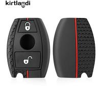 Porte-clés en Silicone pour télécommande de voiture,housse pour Mercedes Benz W204 W205 W212 W213 W176 W177 W219 A B C E S classe GLC CLA AMG - Type 2btns new 1pc