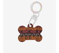 Porte-clés en tissu en terre cuite africaine avec impression tribale acrylique pour chien en forme d'os de chien porte-clés de vacances pour les amoureux et les chiens