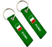Porte-clés en tissu résistant Mélange coton-polyester Motifs de drapeaux nationaux Pour voitures et motos Broderie recto-verso Cadeau pour hommes et femmes Étiquette pour sac