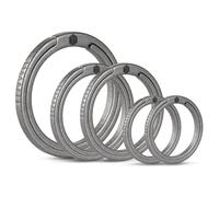 Porte-clés en titane avec anneau fendu et pression latérale. Accès facile aux clés, mousquetons, lampes de poche et badges d'identification (KA12)