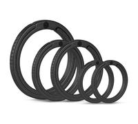 Porte-clés en titane avec anneau fendu et pression latérale. Accès facile aux clés, mousquetons, lampes de poche et badges d'identification (KA12BK)