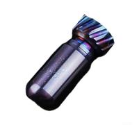 Porte-clés en titane pur - Étanche - Pour camping, randonnée, voyage - Pour médicaments portable CNC - Avec clé pour anneau - Gris - 35 mm x 14 mm (bleu)